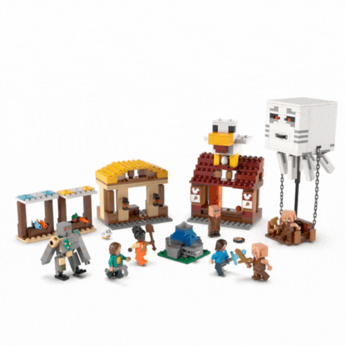 LEGO Minecraft Atacul Baloanelor Ghast asupra Satului